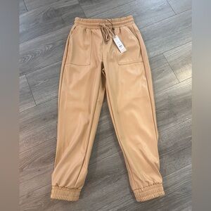 NWT BCBG GENERATION Joggers. Vegan (faux) leather.